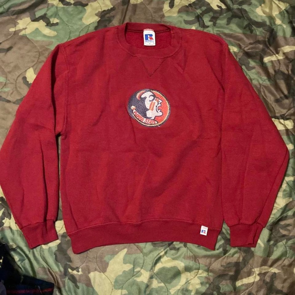 Vintage 90s Russel athletic Florida Stateโ Seminoles V-Crew sweatshirt